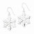 Sterling Silver Snowflake Dangle Earrings