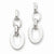 Sterling Silver Oval Dangle Earrings