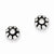 Sterling Silver Antique Flower Stud Earrings