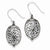 Sterling Silver Antique Oval Ying Yang Dangle Earrings