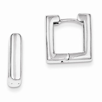 Sterling Silver Square Hoop Earrings