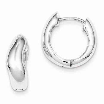 Sterling Silver Slanted Hoop Earrings