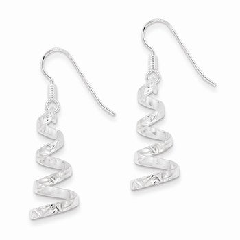 Sterling Silver Twist Dangle Earrings