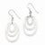 Sterling Silver Triple Oval Dangle Earrings