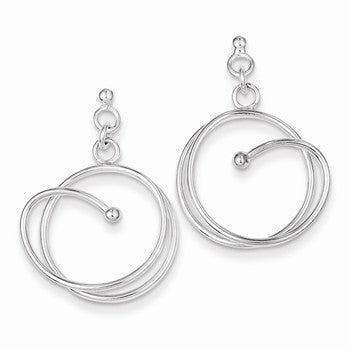 Sterling Silver Loopy Hoop Post Earrings