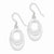 Sterling Silver Oval Dangle Earrings