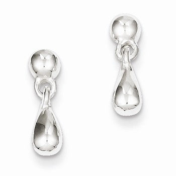 Sterling Silver Tear Drop Dangle Earrings