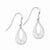 Sterling Silver Satin Diamond-cut Earrings