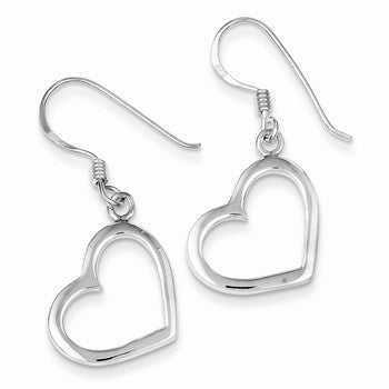 Sterling Silver Heart Dangle Earrings