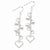 Sterling Silver Heart Drop Earrings