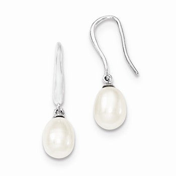 Sterling Silver Freshwater Pearl Dangle Earrings