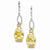 Sterling Silver Vermeil Light Yellow CZ Earrings