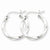 Sterling Silver Rhodium-plated Twisted Hoop Earrings