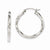 Sterling Silver Rhodium-plated Twisted Hoop Earrings