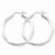 Sterling Silver Rhodium-plated Twisted Hoop Earrings