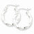 Sterling Silver Rhodium-plated Twisted Hoop Earrings