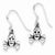 Sterling Silver Skull Bones Dangle Earrings