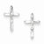 Sterling Silver CZ Cross Post Earrings