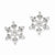 Sterling Silver Snowflake CZ Post Earrings