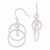 Sterling Silver Twisted Circles Dangle Earrings