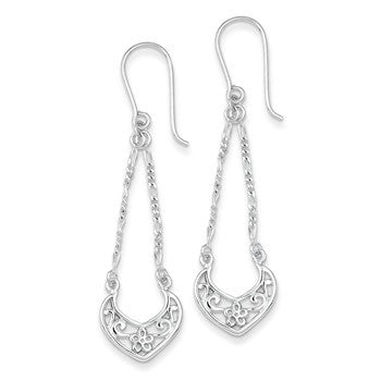 Sterling Silver Filigree Dangle Earrings