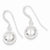 Sterling Silver 10mm Diamond-cut Bead Dangle Earrings