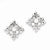 Sterling Silver CZ Snowflake Post Earrings