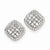 Sterling Silver Square CZ Post Earrings