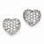 Sterling Silver CZ Heart Post Earrings