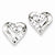 Sterling Silver CZ Heart Earrings