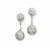 Sterling Silver CZ Dangle Ball Post Earrings