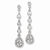 Sterling Silver CZ Dangle Post Earrings