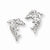 Sterling Silver w/ Stellux Crystal Dolphin Earrings