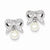 Sterling Silver Freshwater Cultured Pearl CZ Post Earrings