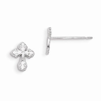 Sterling Silver Cross Mini Earrings