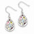 Sterling Silver Multi-colored CZ Dangle Wire Earrings