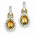 Sterling Silver Vermeil Champagne CZ Earrings