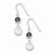 Sterling Silver Black Clear CZ Dangle Earrings