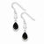 Sterling Silver Clear Black CZ Dangle Earrings