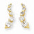 Sterling Silver Vermeil CZ Journey Earrings