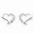 Sterling Silver CZ Heart Journey Earrings