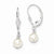 Sterling Silver Anti-tarnish White Cult. Pearl Earrings