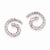 Sterling Silver Pink CZ Post Earrings