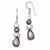 Sterling Silver White Grey Freshwater Cultured Pearl Earrings