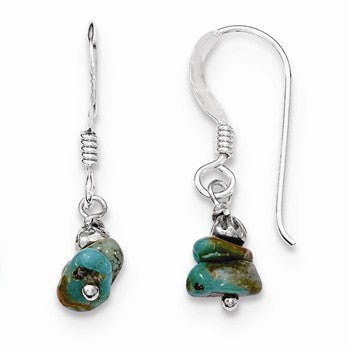 Sterling Silver Chrysocolla/Turquoise Earrings