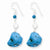 Sterling Silver Turquoise/Crackle Crystal Earrings