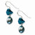 Sterling Silver Teal Mother of Pearl Freshwater Cultured Pearl Earrings