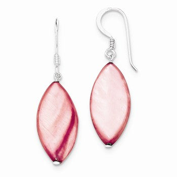 Sterling Silver Pink Mother of Pearl Earrings