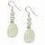 Sterling Silver Chalcedony Lt Green Freshwater Cultured Pearl Earrings