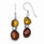 Sterling Silver Brown Copper Freshwater Cultured Pearl Earrings